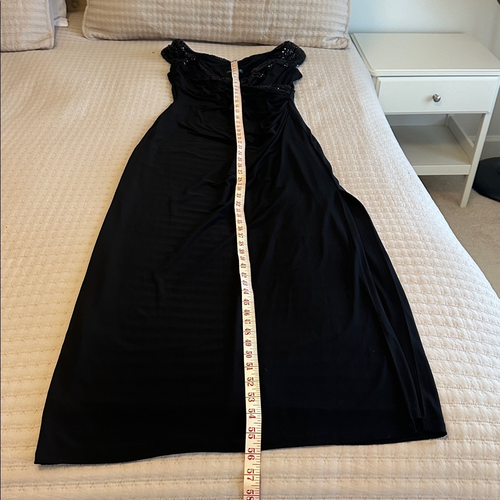 Like New Lauren Ralph Lauren Black Sequin Embellished Maxi Dress - Picture 12 of 15